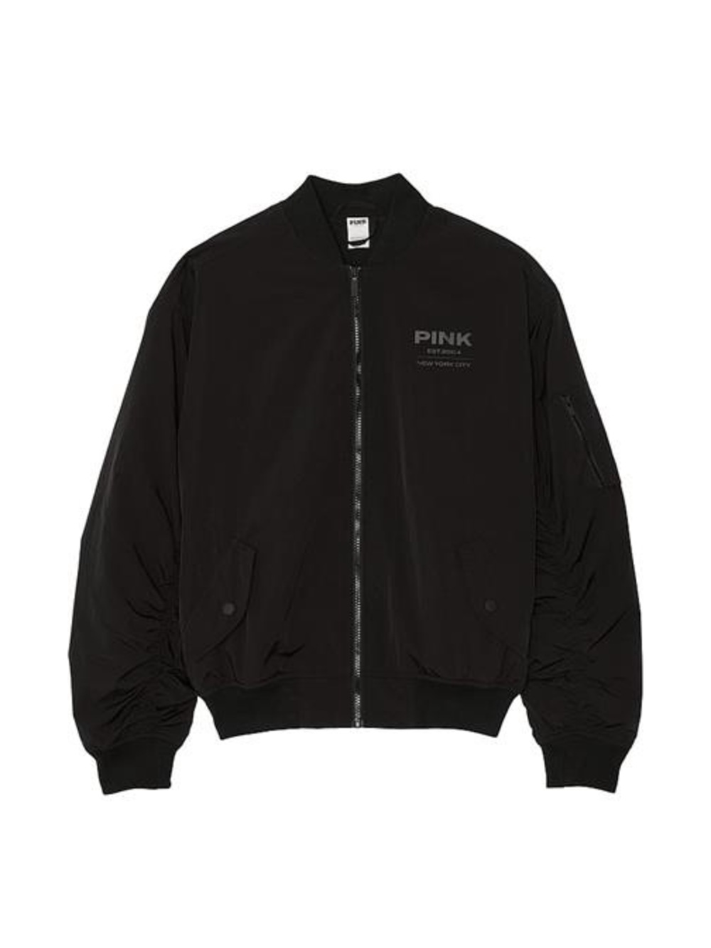 PINK Victoria's Secret Black Bomber Jacket